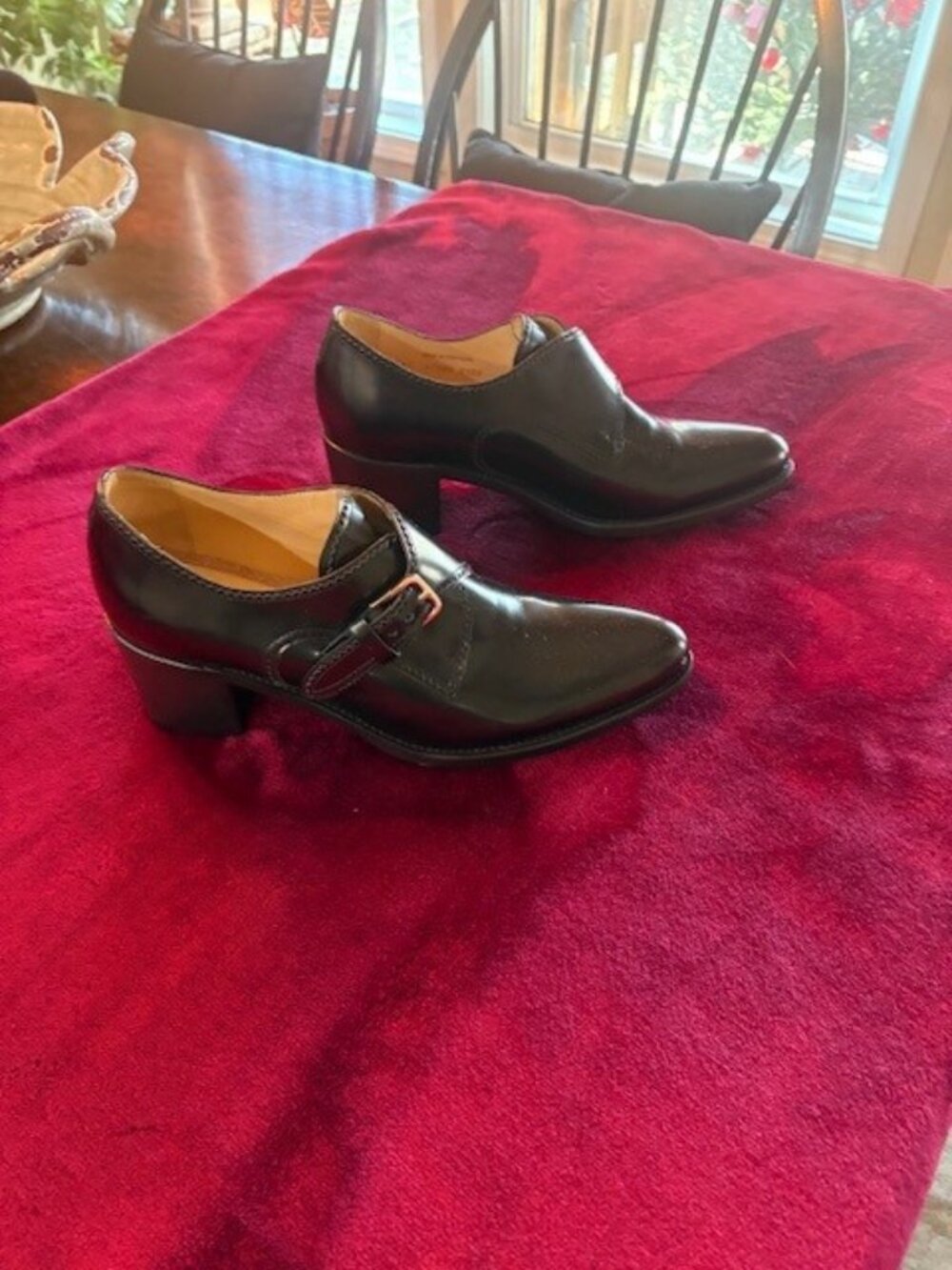OAS Black Monkstrap Heel - NWOT - $300